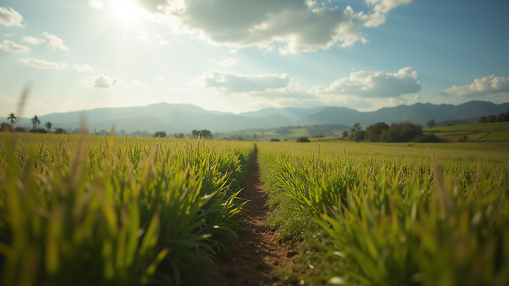Eye-level view of Tecuala’s agricultural landscape