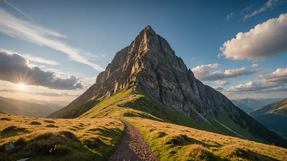Wide angle view of the Galzig Mountain from below