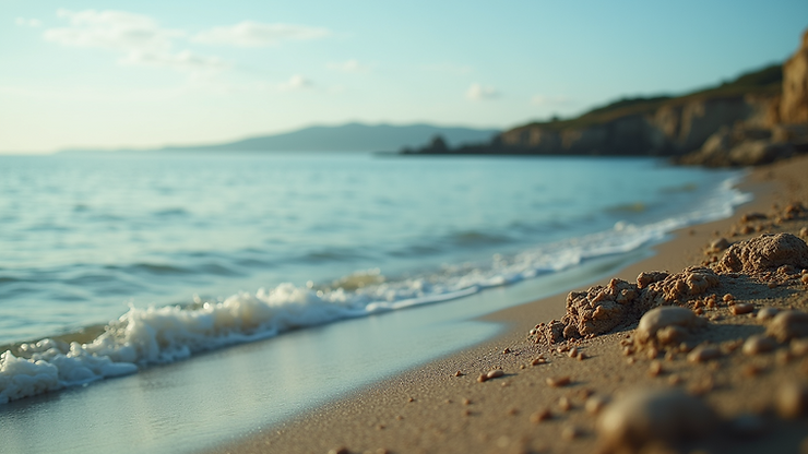 Eye-level view of the calm Bay of Grace