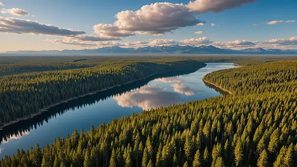 High angle view of the stunning Flagstaff Lake