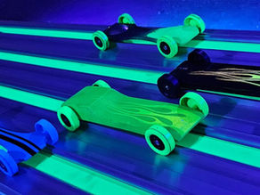 Pinewood Derby Blacklight Races!