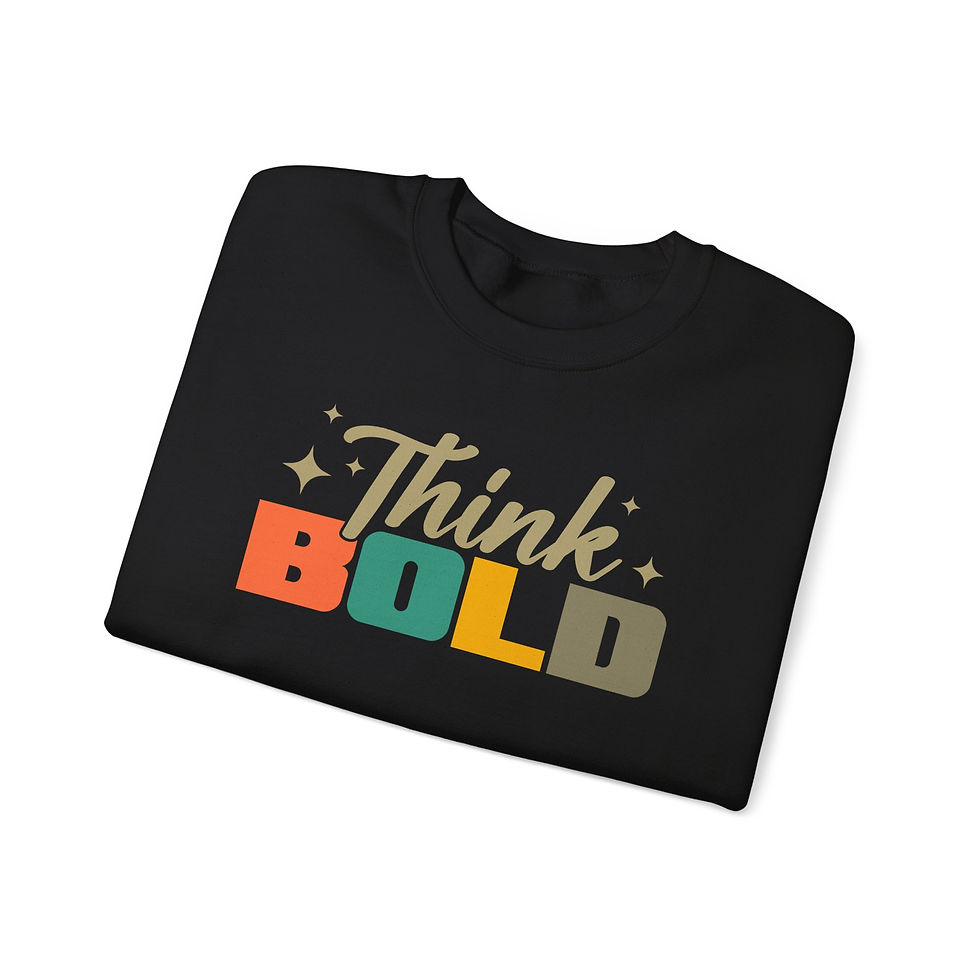Thumbnail: Think Bold Crewneck Sweatshirt | Motivational Pullover | Inspirational Gift
