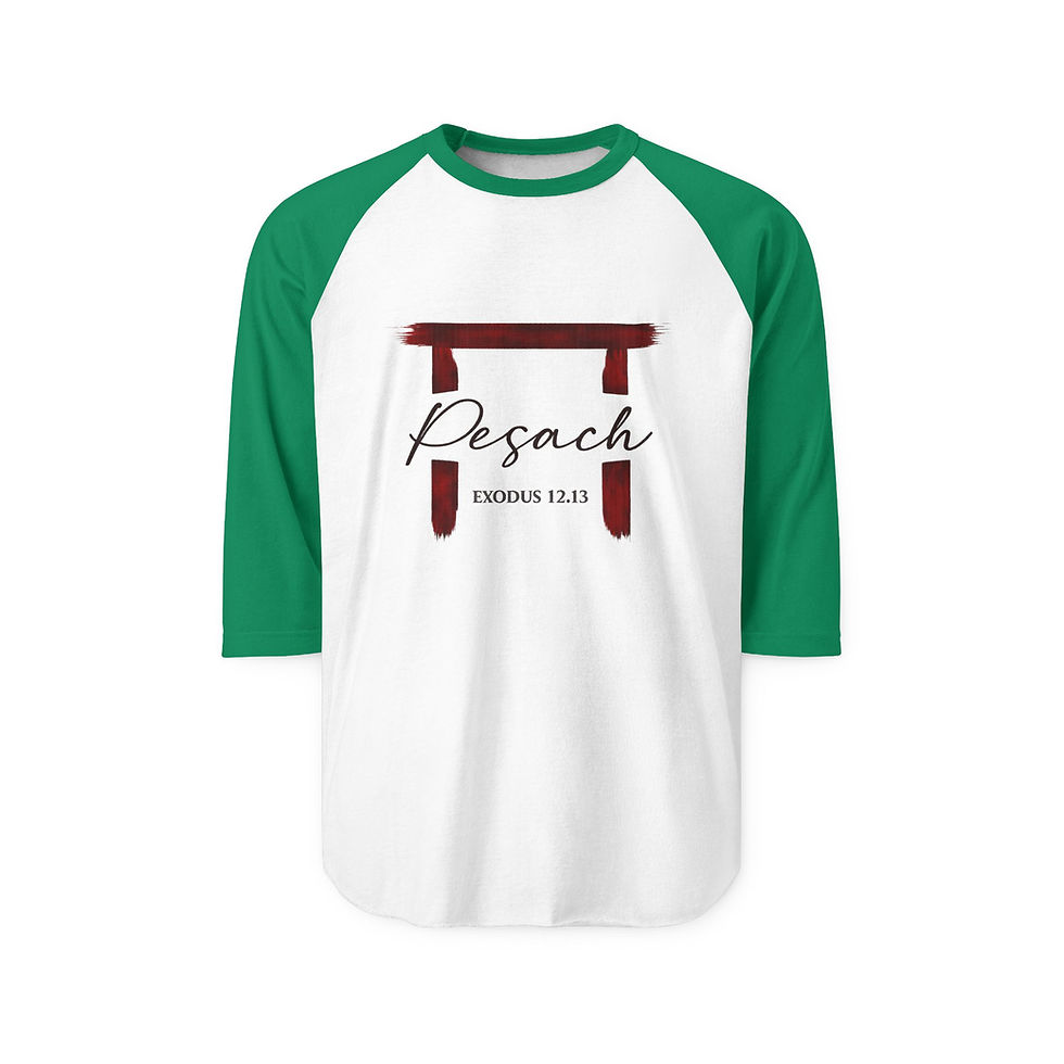 Thumbnail: Pesach Graphic Raglan Shirt | Exodus 12:13