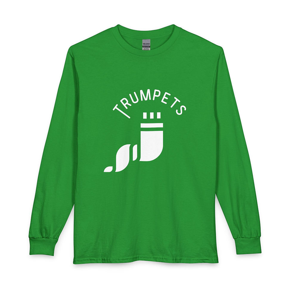 Thumbnail: Feast of Trumpets Long Sleeve Tee - Modern Shofar Design | Yom Teruah 