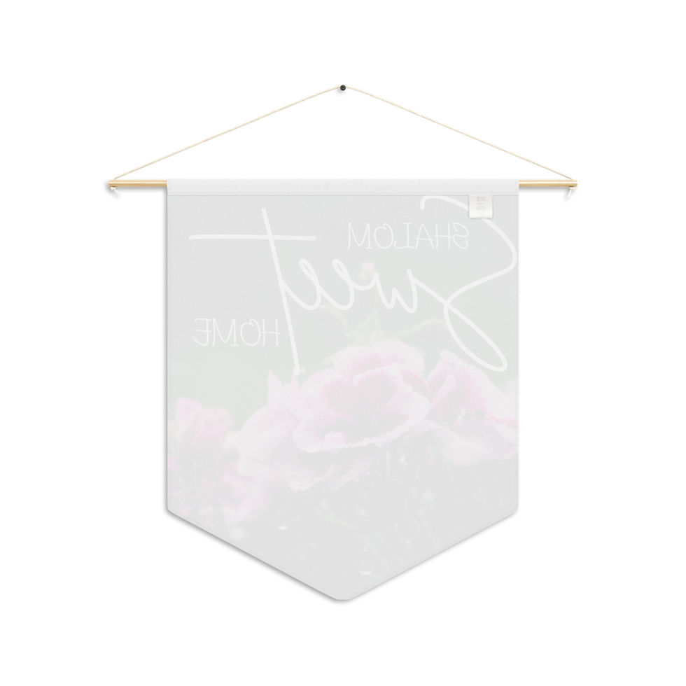 Thumbnail: Shalom Sweet Home Wall Hanging | Pink Floral Blessing Home Decor
