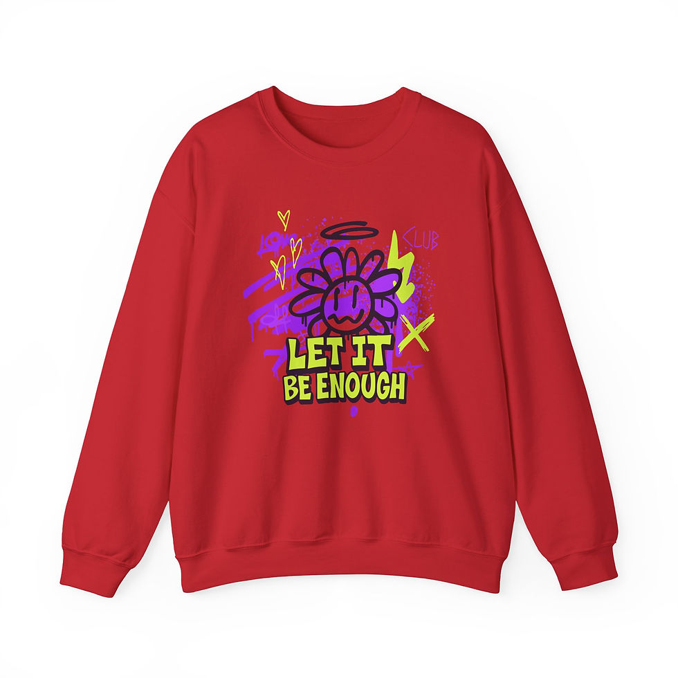 Thumbnail: Let It Be Enough Sweatshirt | Positive Quote Pullover | Graphic Sweatshirt 