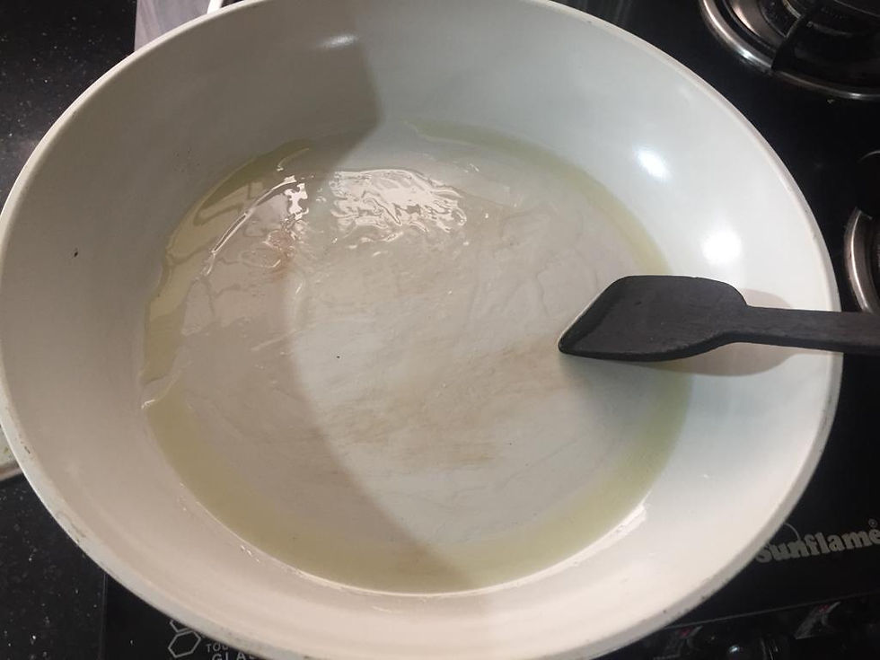 Heat the pan, add butter