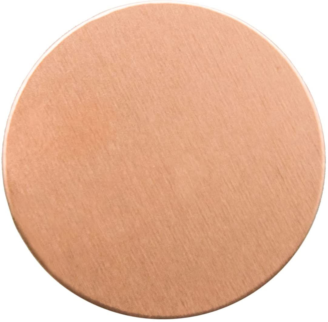 ABBECIAO  1 1/4" Circle Copper Stamping Blanks for Metal Stamping 18ga