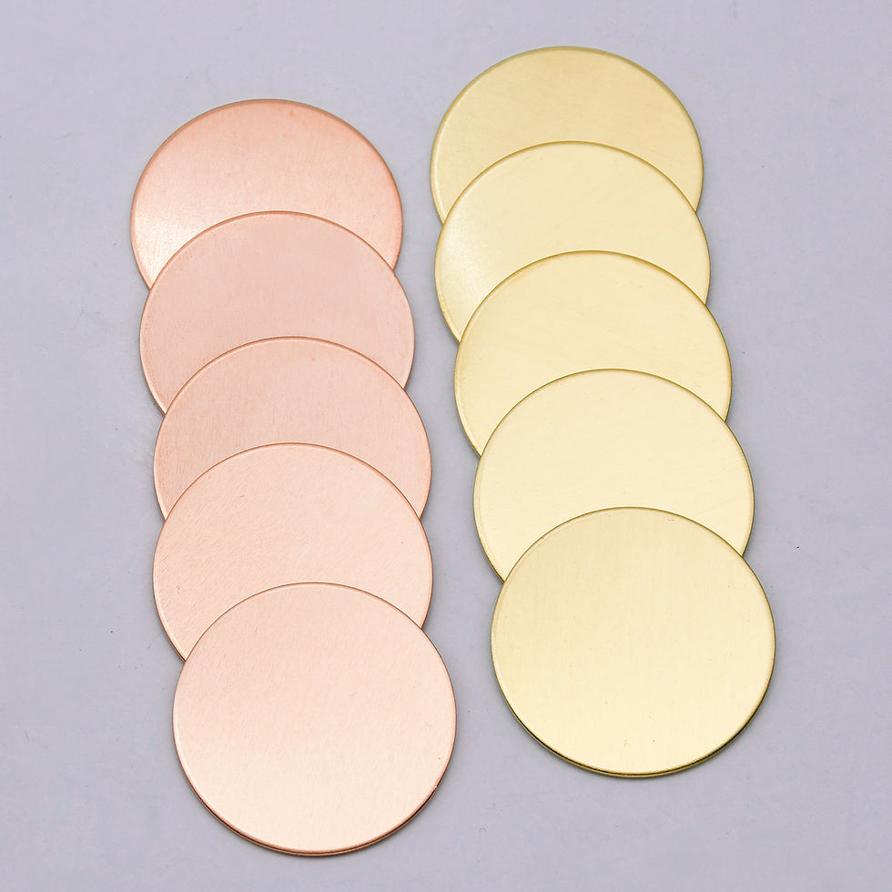 Thumbnail: Brass Metal Stamping Blanks, 1 1/4 Inch Round Brass Tags Thick 18 Gauge