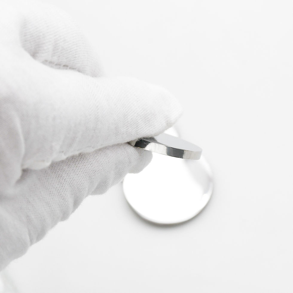 Thumbnail: ABBECIAO 32mm Stainless Steel Blank Tags 3mm Thick for Metal Stamping Engraving