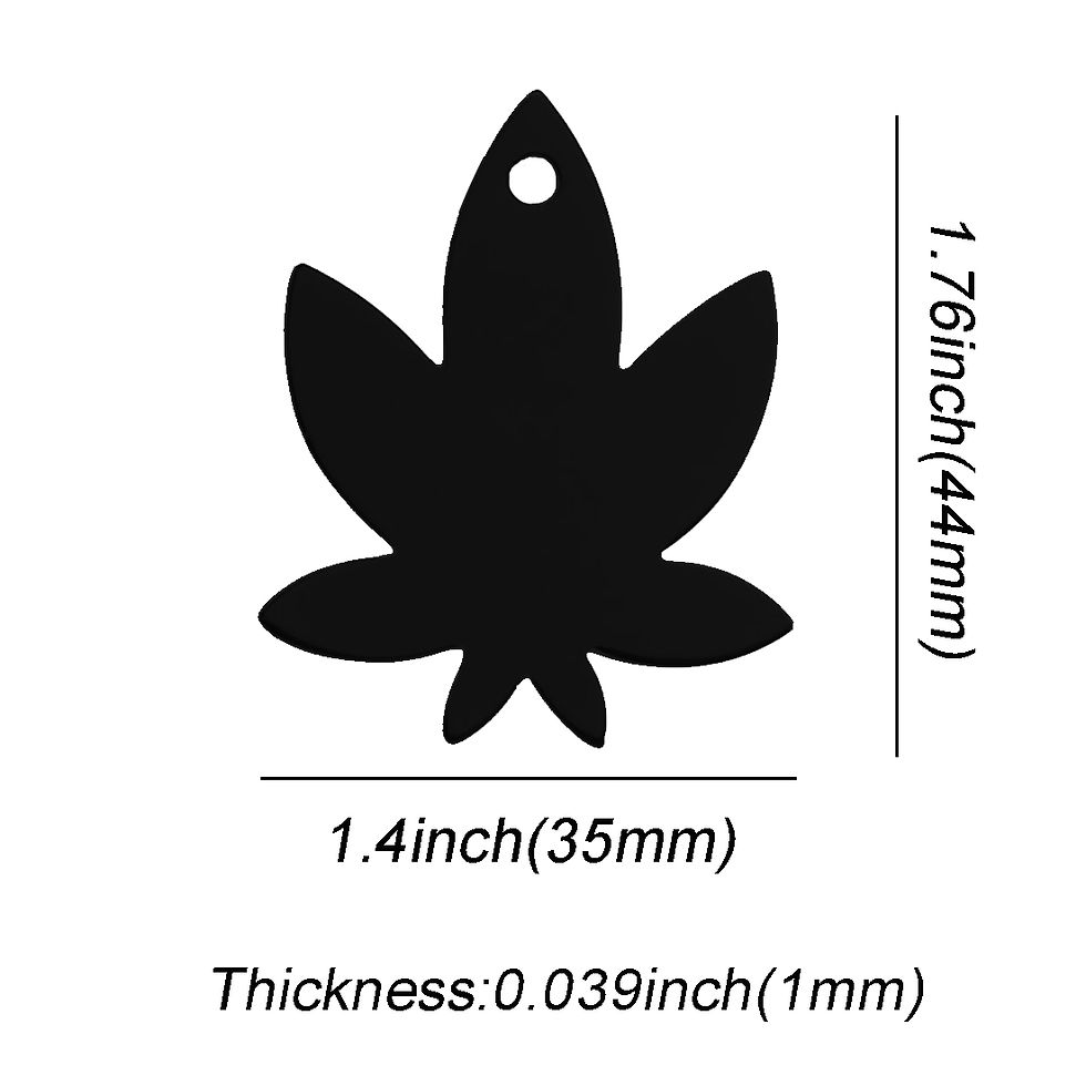 Thumbnail: ABBECIAO Aluminum Blank Maple Leaf Shape Metal ID Tags for Engraving