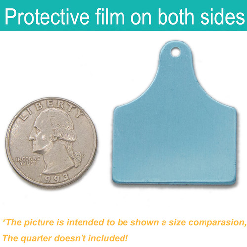 ABBECIAO Large Cow Tag Blanks Aluminum Stamping Blanks Metal Tags