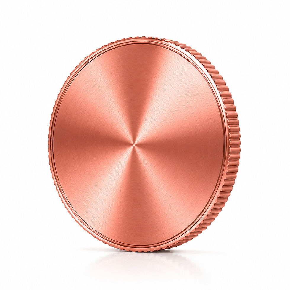 ABBECIAO 40mm Copper Coin Blanks with Reeded Edge and Groove