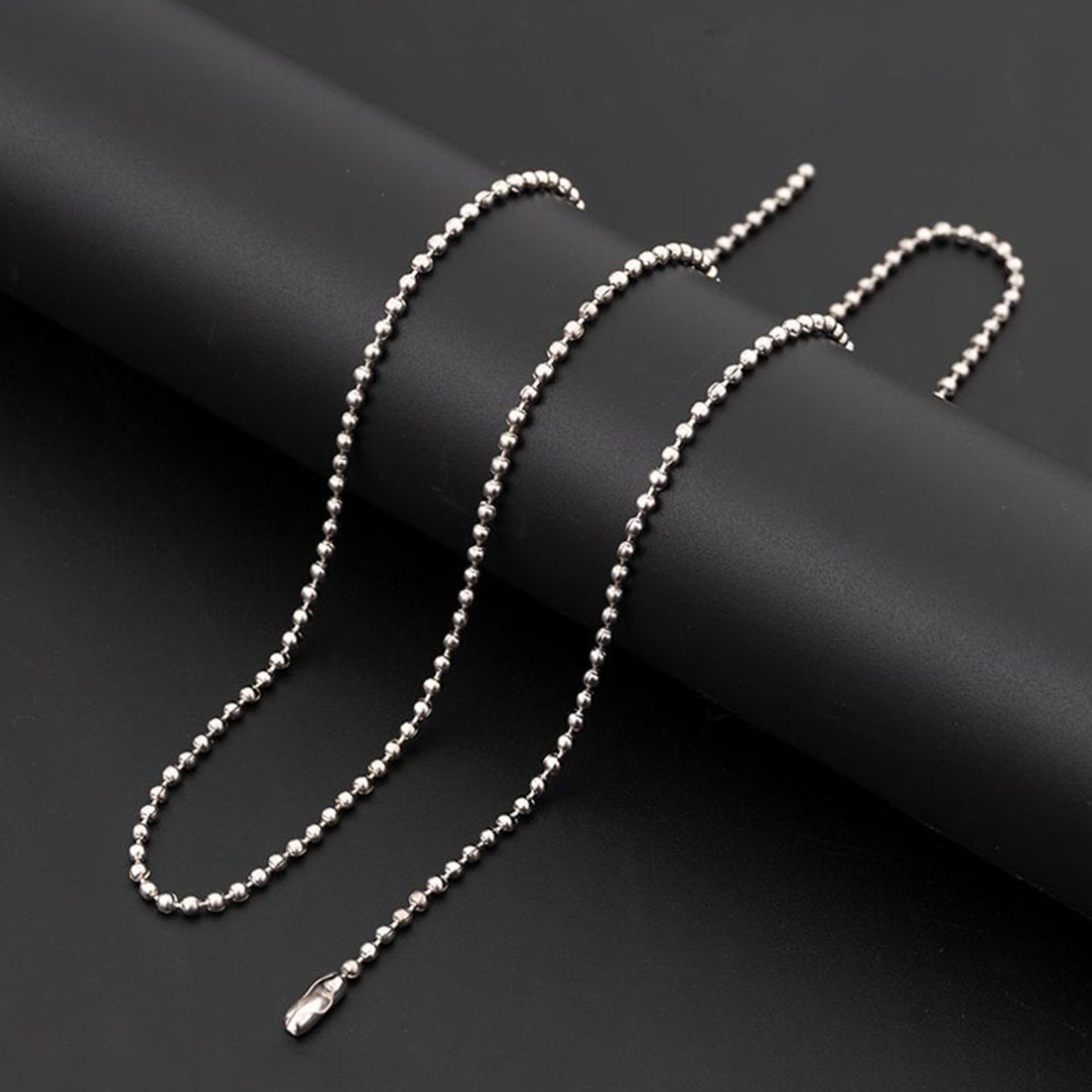 ABBECIAO 24" Stainless Steel Ball Chain Necklace 2.4mm-Rust and Corrosion Resist