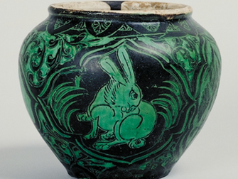 宋代筆記 vol.148 救世熱海美術館:緑釉白地黒掻落動物文壺,克拉克舊藏 - MOA Museum of Art, Atami: Green-Glazed White-Slip Black-Sgraffito Jar with Animal Motifs, formerly in the Alfred Clark Collection