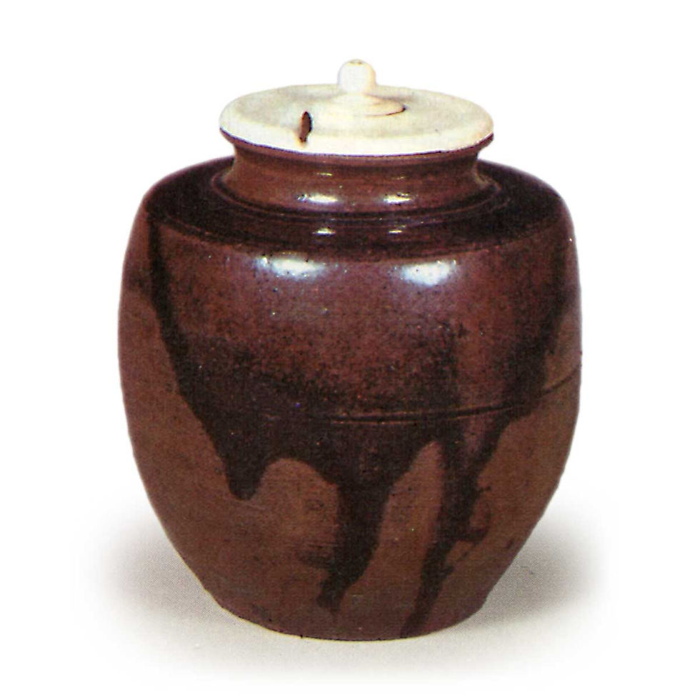 唐物　肩衝双耳茶入　I34-2 楽天市場】【茶器/茶道具 茶入（お濃茶器）】 肩衝茶入（肩付