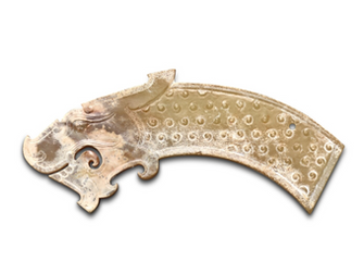 拍賣筆記 Vol.61 藍理捷:東周戰國龍首玉飾(流拍) - An Ex-Lally: Warring States Period Jade Dragon-Head Pendant