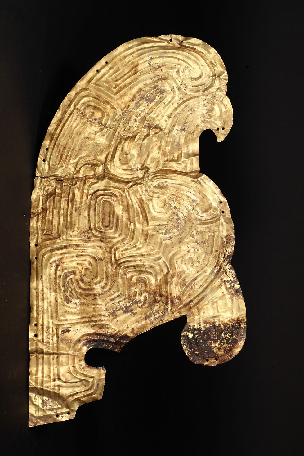 春秋戰國 vol.16 秦國:鷙鳥形金飾片,甘肅省禮縣大堡子山遺址 - Qin, Gold Plate in Bird Form