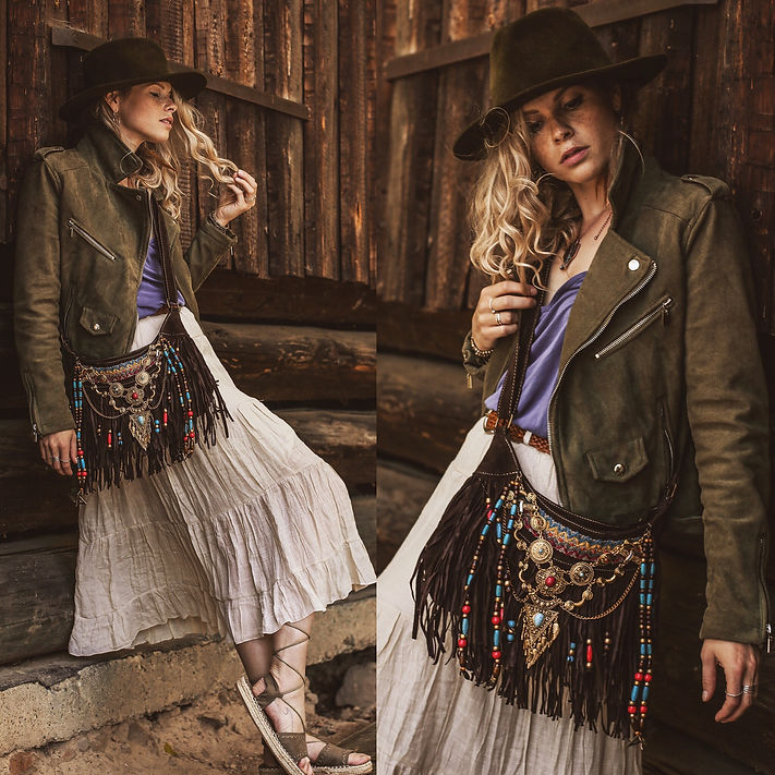 boho styling, statement bag