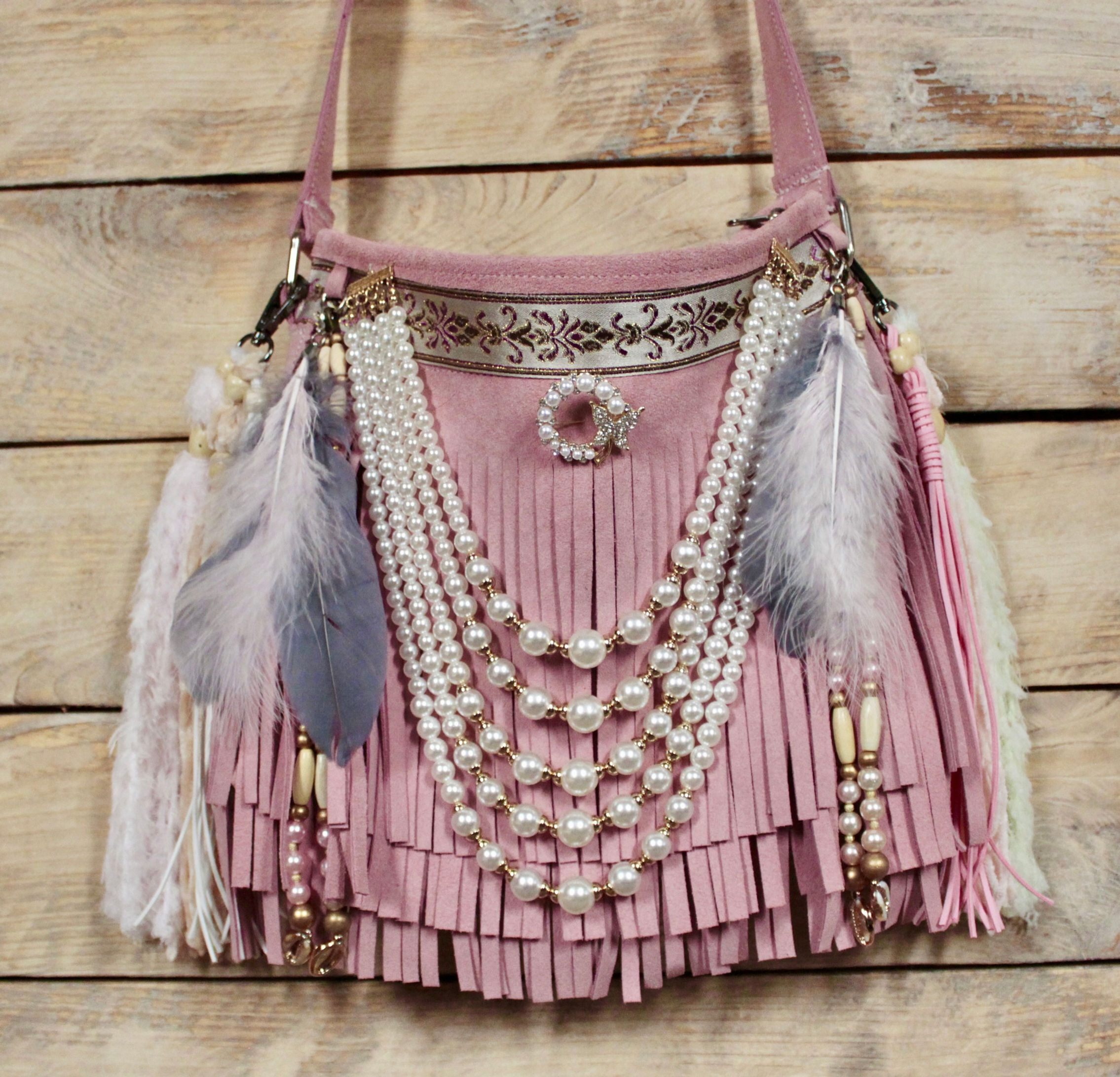 Rose Blossom Leather Bag