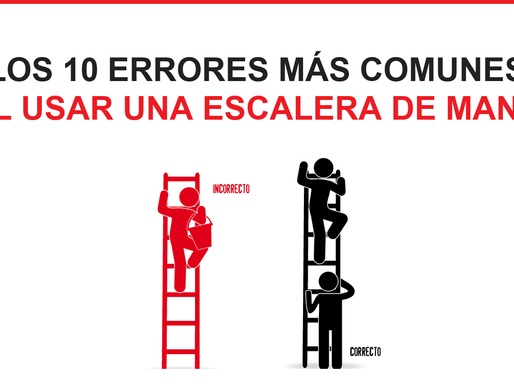 10 errores más comunes al usar una escalera de mano