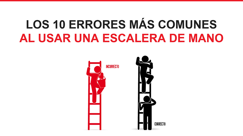 10 errores más comunes al usar una escalera de mano