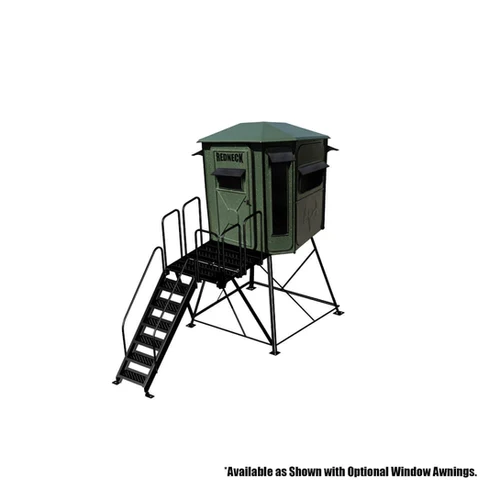 6X6 Buck Palace + 5' Deluxe Stairway Buckaroo Deer Blinds