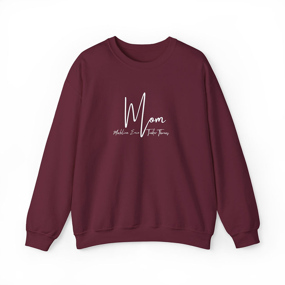Thumbnail: Mom With Kids' Names Sweatshirt
