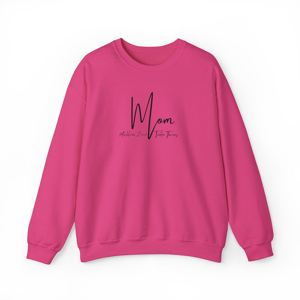 Thumbnail: Mom With Kids' Names Sweatshirt