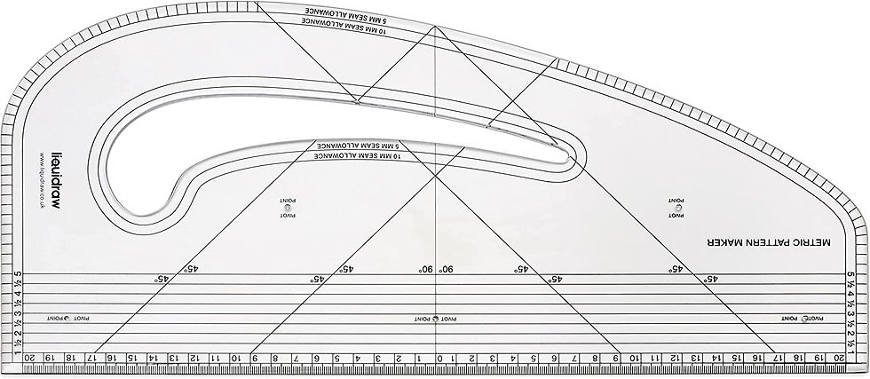 Thumbnail: Liquidraw Pattern Maker Pattern Marking Ruler - Metric