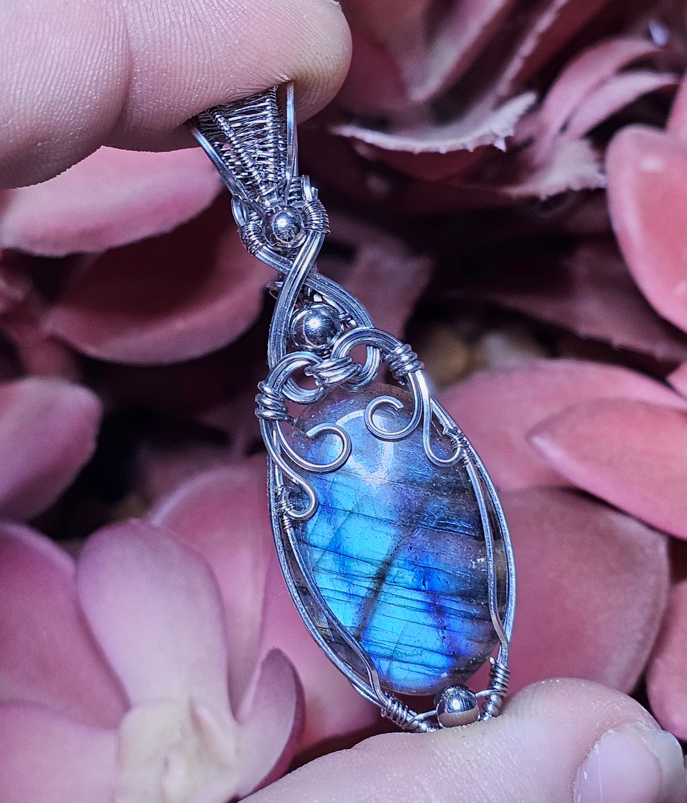 Labradorite in Stainless Steel