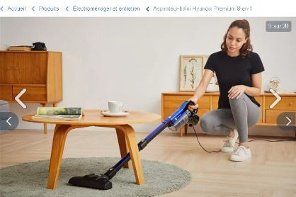 Miniature : Aspirateur-balai Hyundai Premium 8-en-1 600W