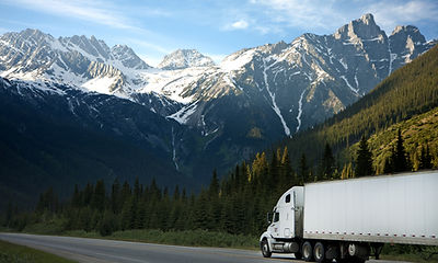 Truck in Mountains