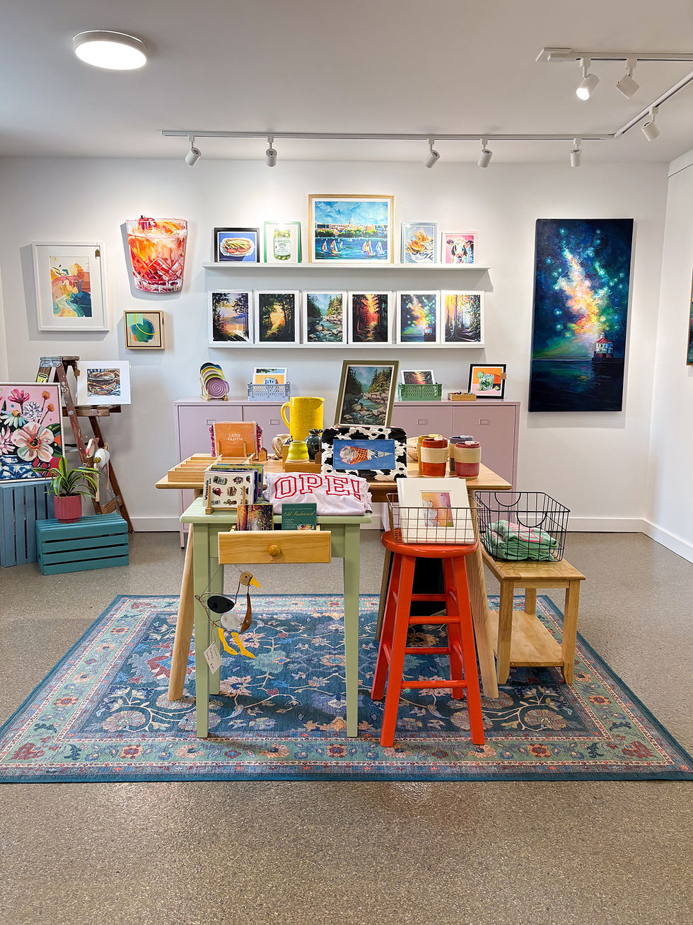 Main shopping space in Rachel's Shoppe.