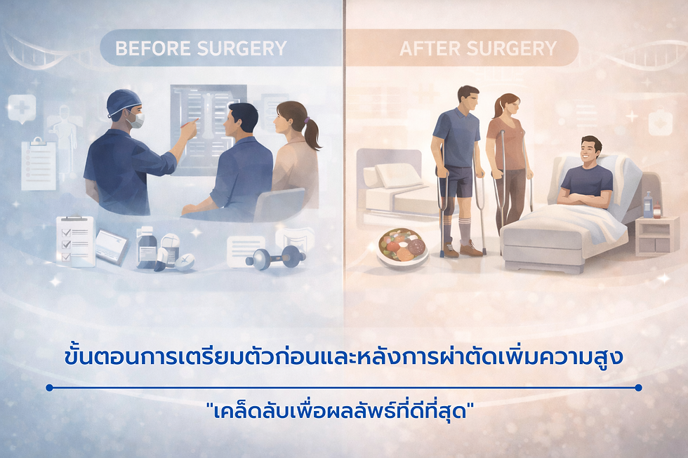 ขั้นตอนการเตรียมตัวก่อนและหลังการผ่าตัดเพิ่มความสูง