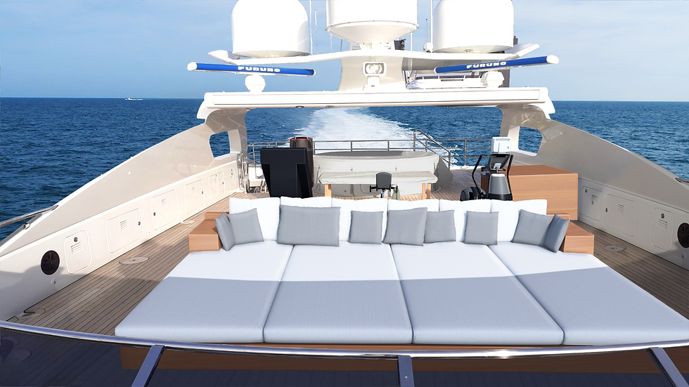 Gym deck with sea