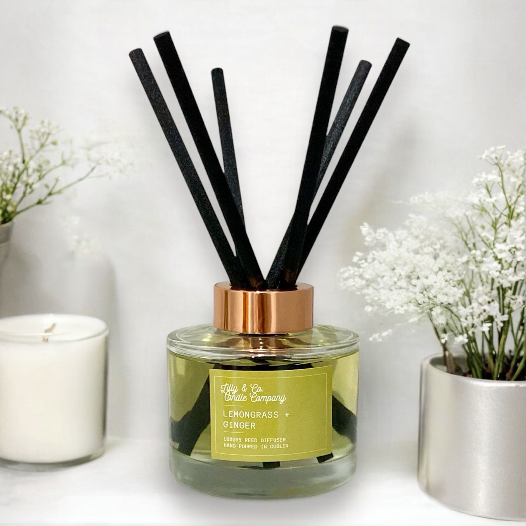 Lemongrass + Ginger reed diffuser