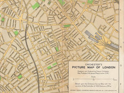 Chichesters Picture Map of London - Bottom Row Panel 4: Elephant and Castle, Old Kent Road, Scale