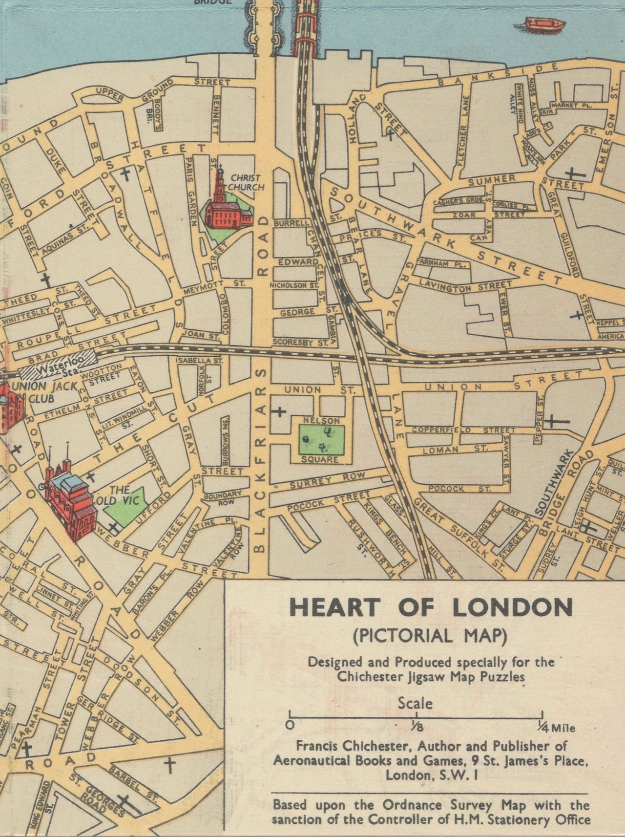 The Heart of London Map - Scale, Southwark Street, Blackfriars Road, Bankside
