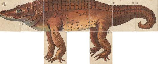 The crocodile made up from 9 cards.