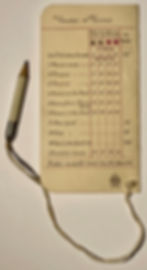 Progressive Whist - Table Score Card Back Cover