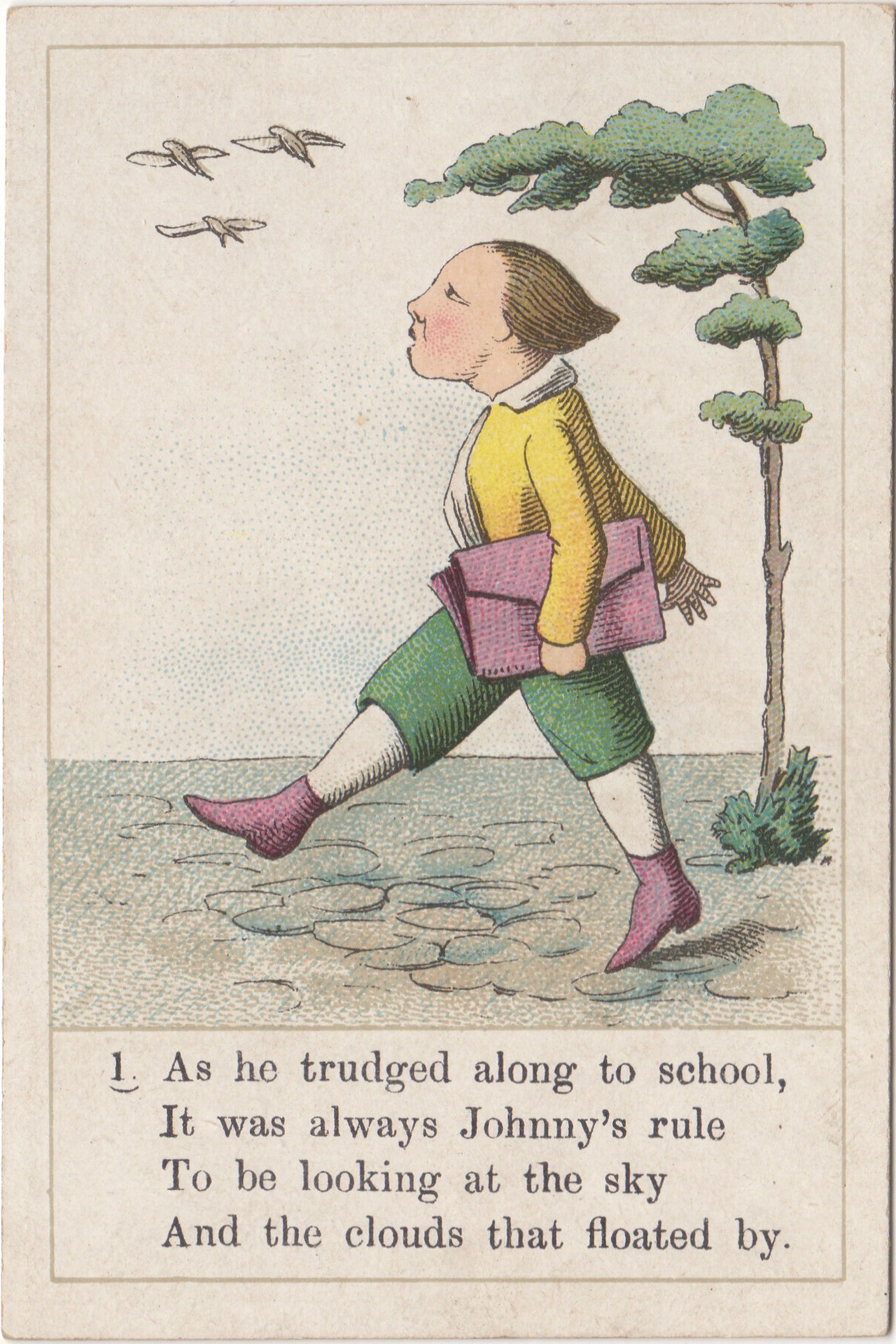 The Story of Johnny Look-In-The-Air Card 1