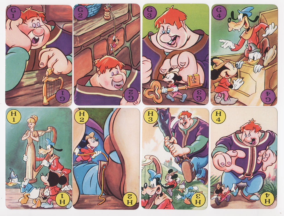 Mickey and the Beanstalk cards: Sets G & H
