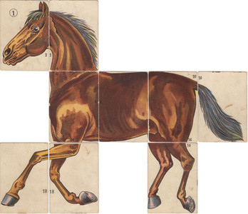 The horse made up from 9 cards.