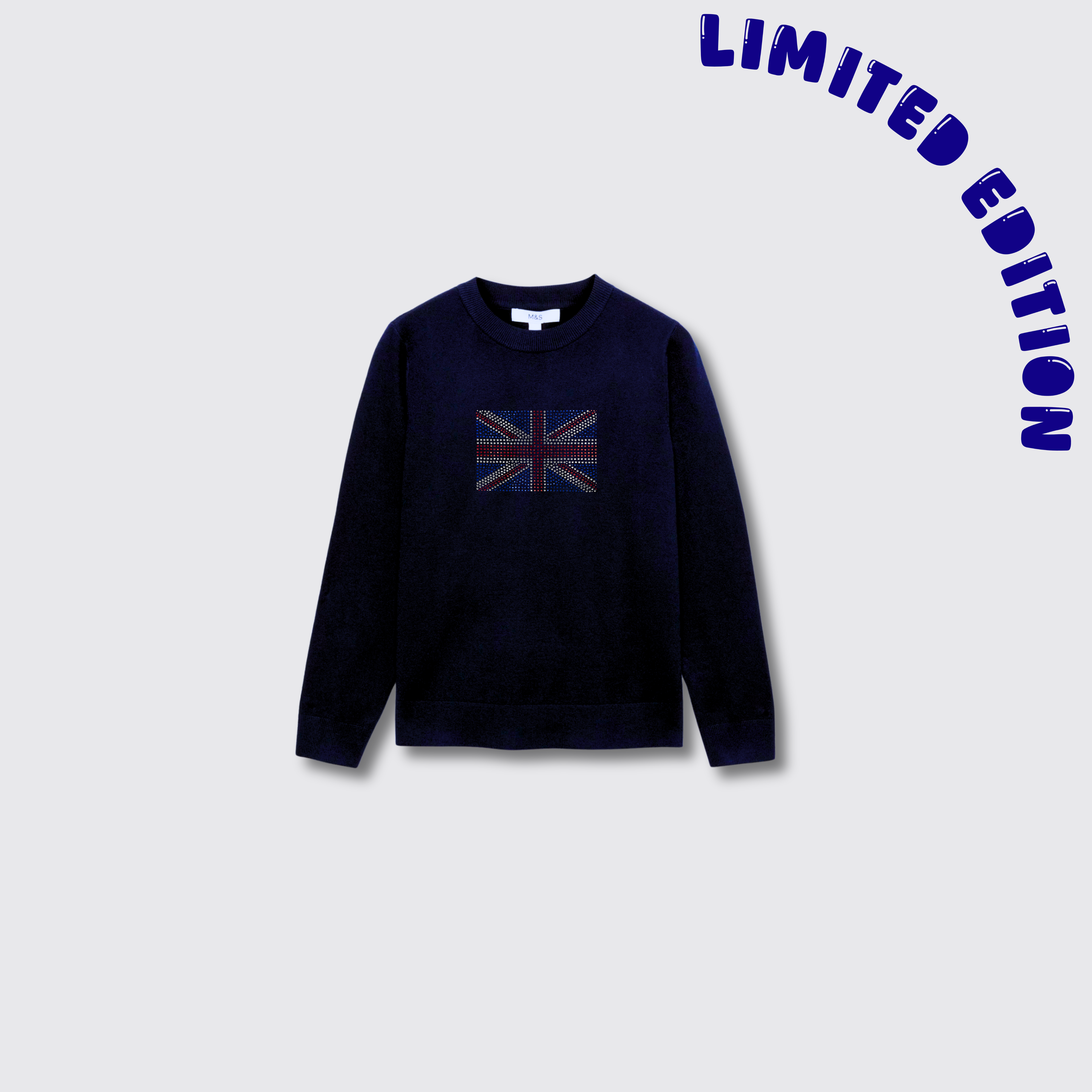 diamante midnight navy jumper