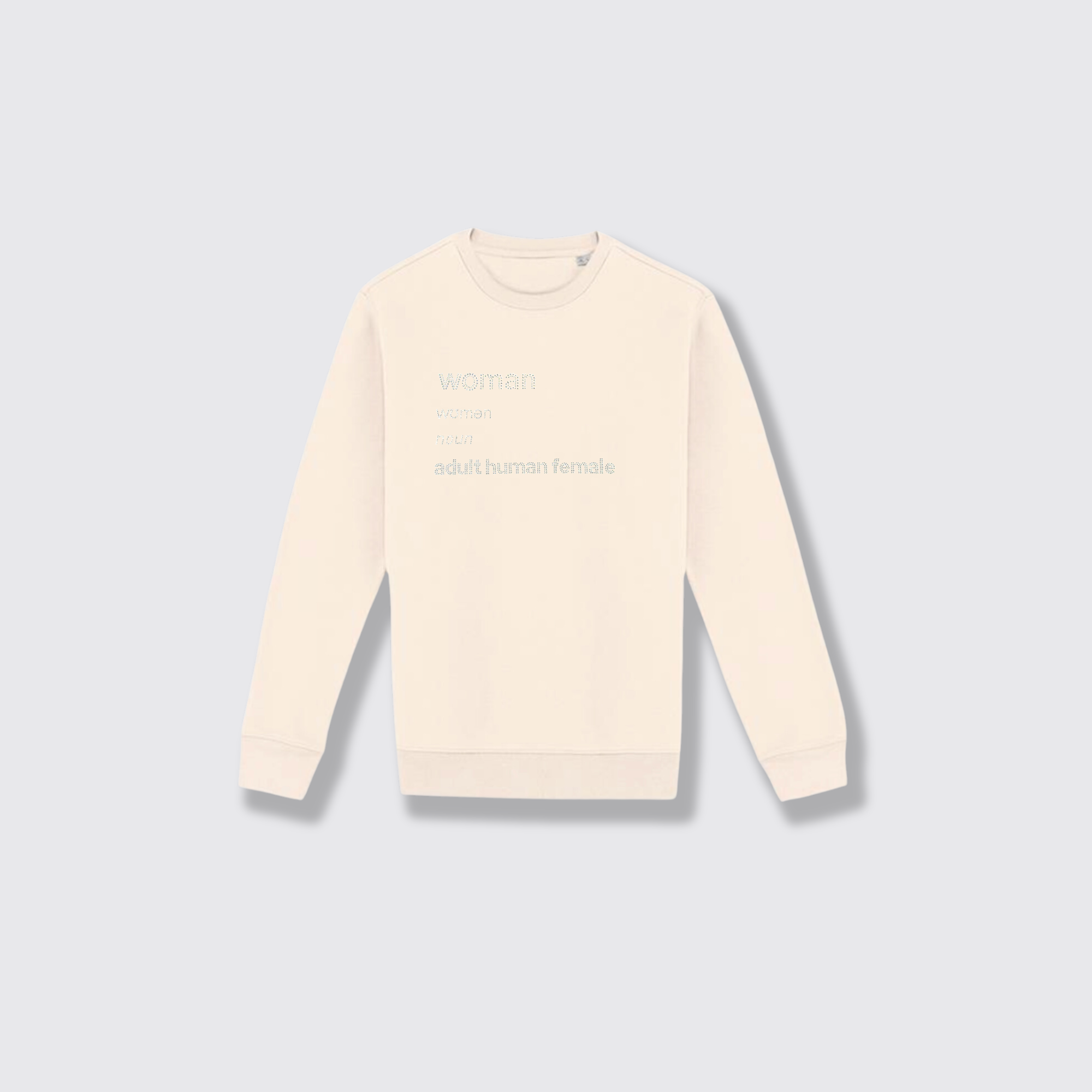 Woman definition ivory sweatshirt