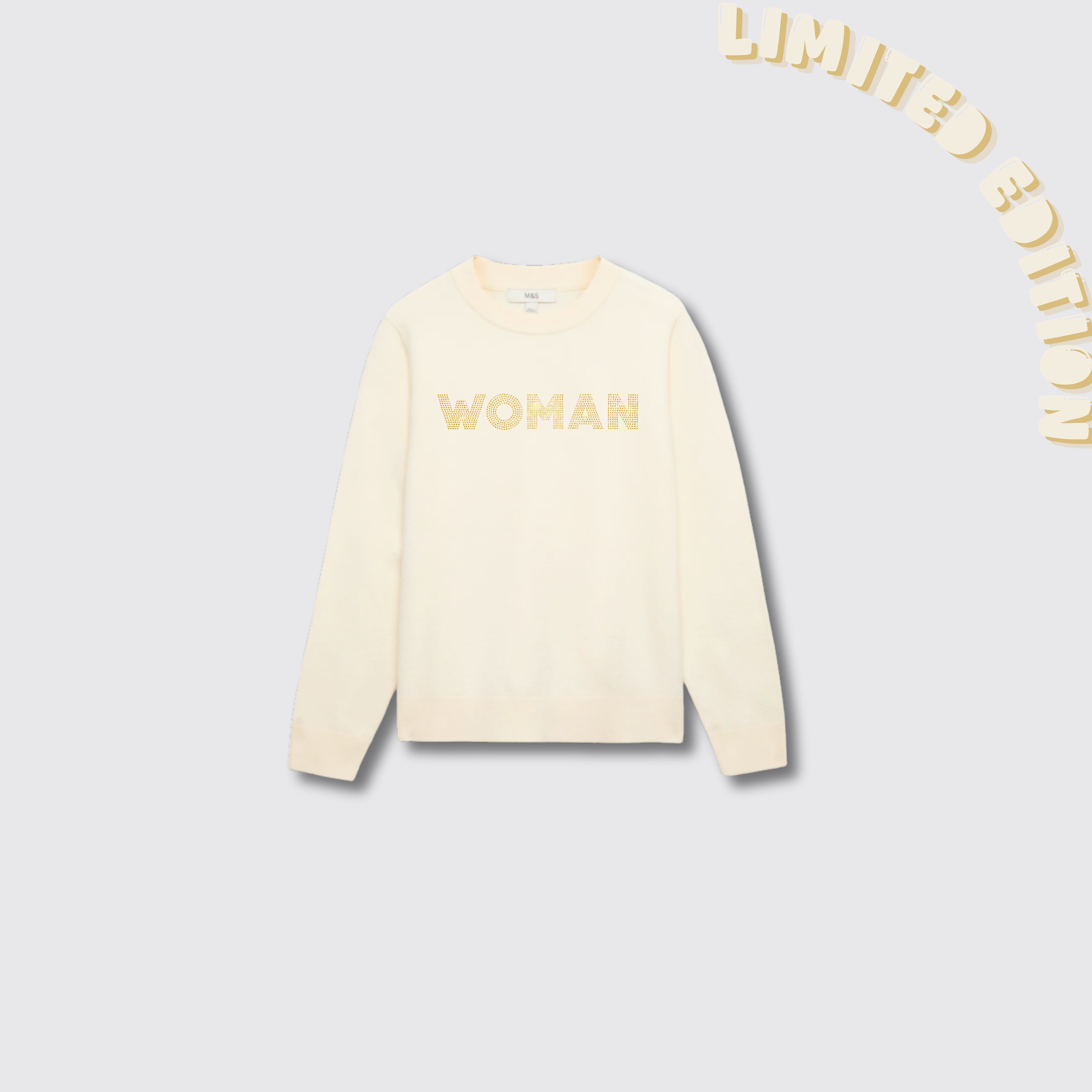 diamante cream jumper