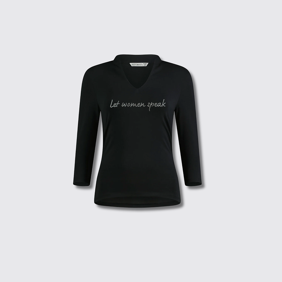 Thumbnail: let women speak 3/4 sleeve top