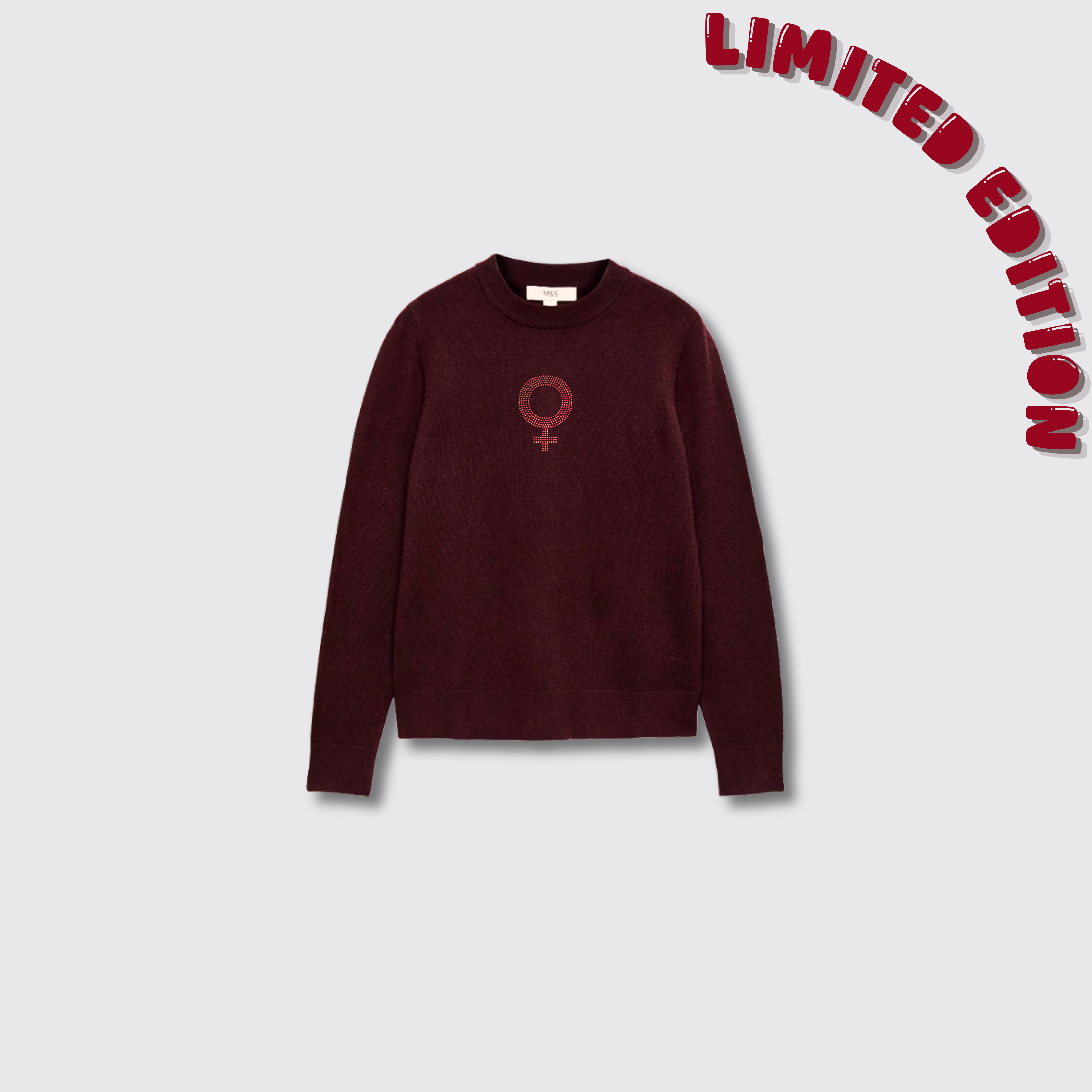 diamante dark aubergine jumper