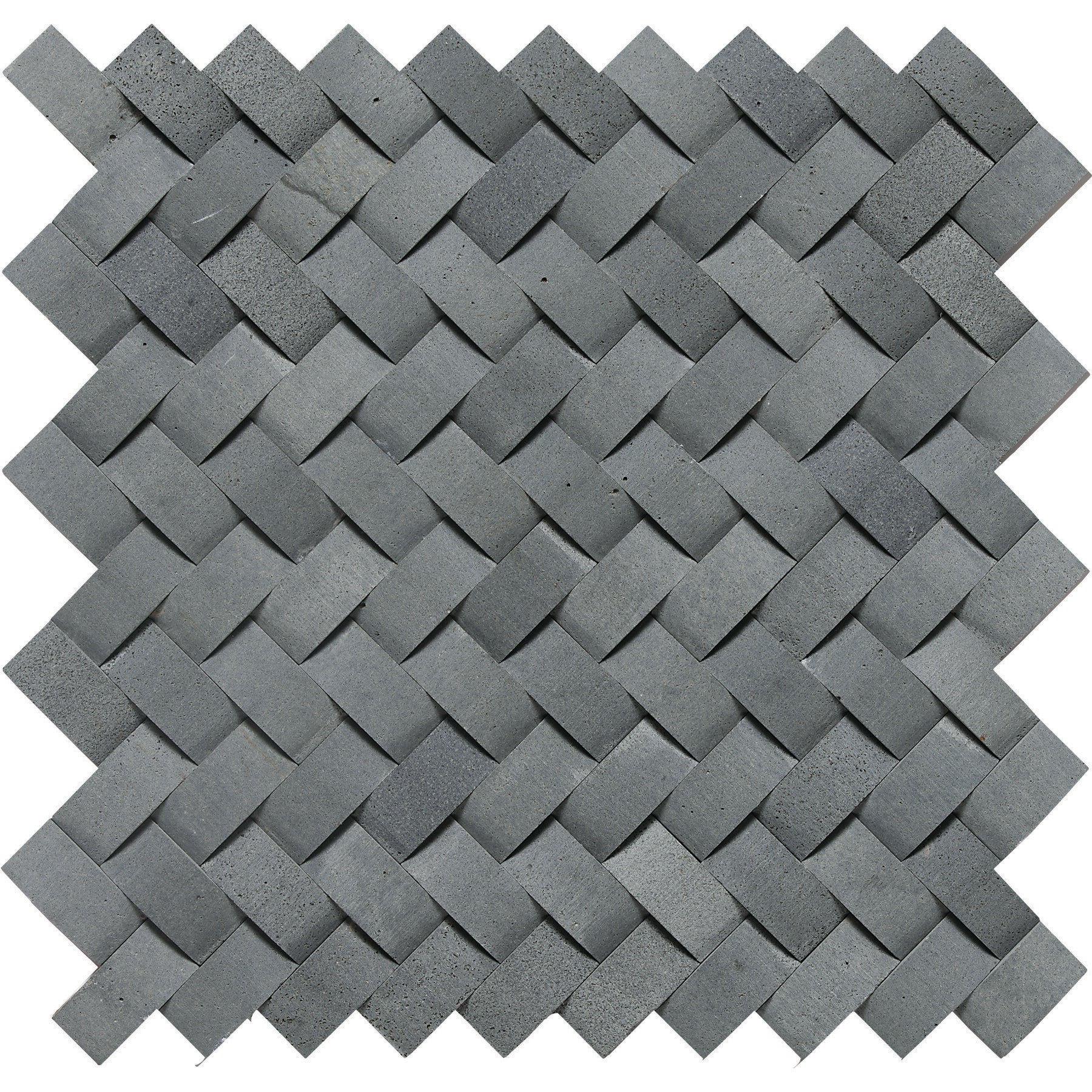Daltile - Stone A La Mod - Basketweave Mosaic - 1 1/2" x 3/4" - Honed - Urban Bl